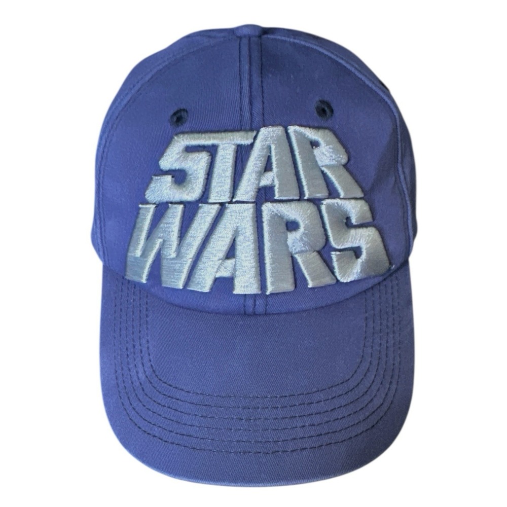 Disney Parks Star Wars Hat Cap Adjustable Back Adult One Size Blue 100% Cotton